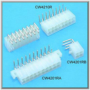 0.165"(4.20mm) Pitch Power Dual Row Connectors Wafer