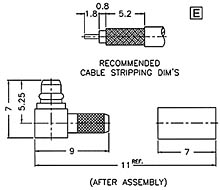 MMCX1112A1-012-3GT30G-50 - RF connectors