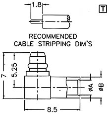 MMCX1182A1-3GT30G-.085-50 - RF connectors