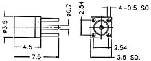 Str. jack for printed circuits