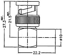 BNC Plug To FME Plug Right　