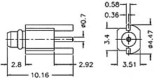 Str. edgecard plug