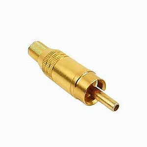 Plug, RCA, Hollow Center, Gold