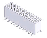 KF9-XXIXXX114M1XX - Female Header Pitch=2.54 Double Row SMT H=11.0 - Kendu Technology Co., Ltd.