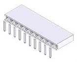 KF2-XXIXXX126RAXX - Female Header Pitch=2.54 Single Row Right Angle H=8.5 - Kendu Technology Co., Ltd.