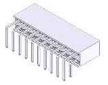 KF2-XXIXXX176RAXX - Female Header Pitch=2.54 Double Row Right Angle H=8.5 - Kendu Technology Co., Ltd.