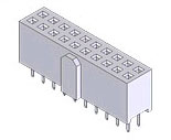 KF2QXXIXXX100S1XX - Female Header Pitch=2.54 Double Row Straight H=8.5 - Kendu Technology Co., Ltd.