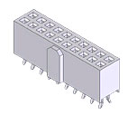 KF2QXXIXXX100STXX - Female Header Pitch=2.54 Double Row Straddle H=8.5 - Kendu Technology Co., Ltd.