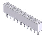 KF6-XXIXXX075S1XX - Female Header Pitch=2.54 Single Row Straight H=5.0 - Kendu Technology Co., Ltd.