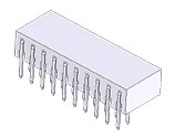 KF3-XXIXXX112RAXX - Female Header Pitch=2.0 Double Row Right Angle H=7.2 - Kendu Technology Co., Ltd.