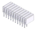 KF3-XXGXXX122RAXX - Female Header Pitch=2.0 Double Row 波浪型 H=7.2 - Kendu Technology Co., Ltd.