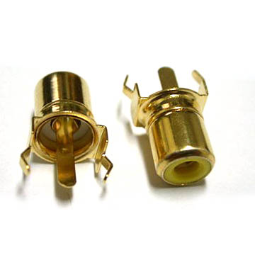 8715VG-1(COLOR) - RCA JACK 1PORT GOLD FLASH VERTICAL - Leamax Enterprise Co., Ltd.