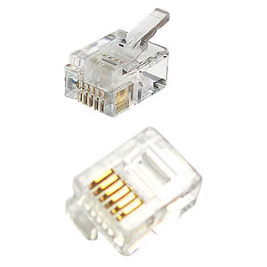 RJ12 Modular Plug DEC-6P6C-F UTP