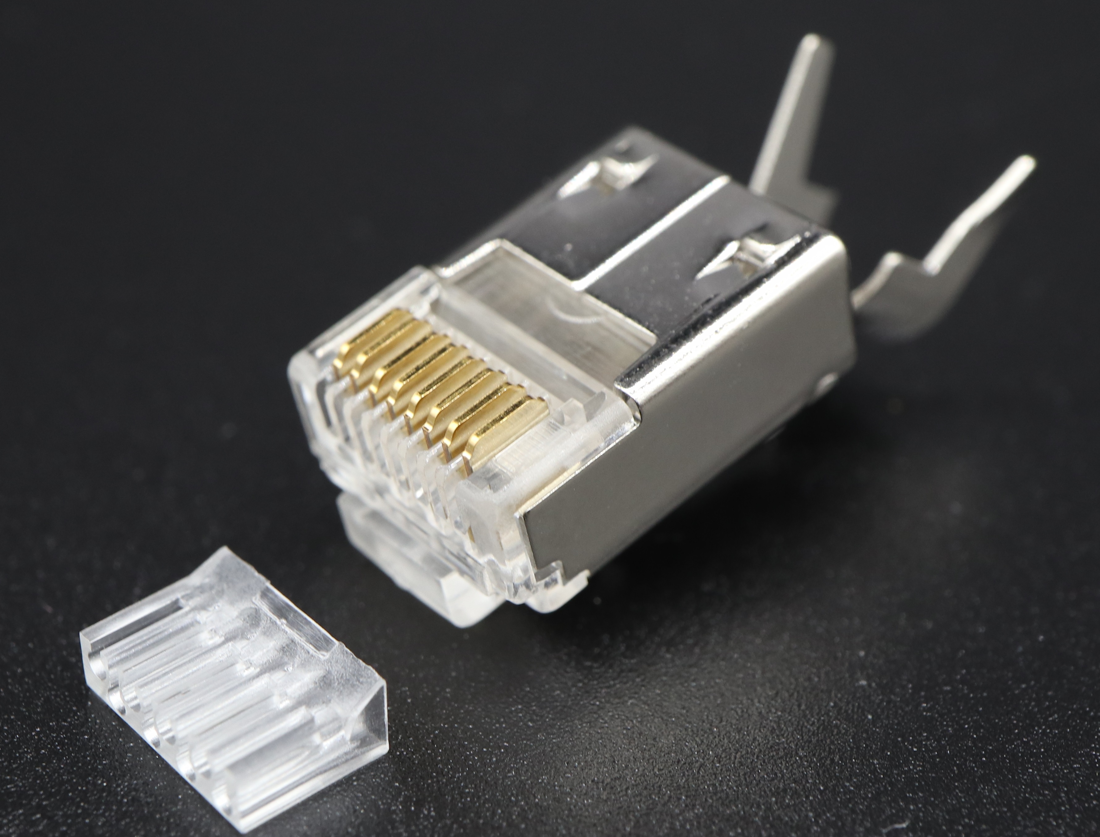 P8-M08 - C5E M-8P8C-F STP RJ45 Modular Plug - Plug Master Industrial Co., Ltd.