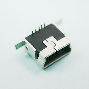 MINI USB SERIES 5P B FEMALE VERTICAL SMD TYPE