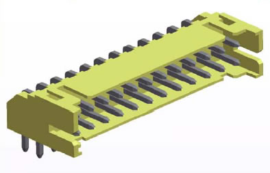 2.0mm Pitch Wafer Dual Row Right Angle Dip Type