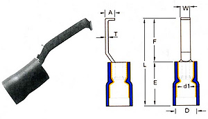 Lipped Blade Terminals Vinyl Insulated 